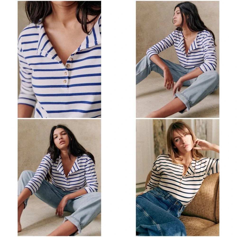Sezane Pink Striped Top - Picture 11 of 14